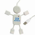 USB-4พอร์ต-ทรงการ์ตูนสีขาว